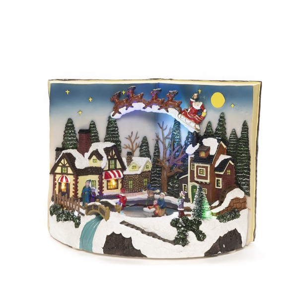 Konstsmide Weihnachtsbeleuchtung LED Szenerie Buch Mit Kindern Mit Animation-image