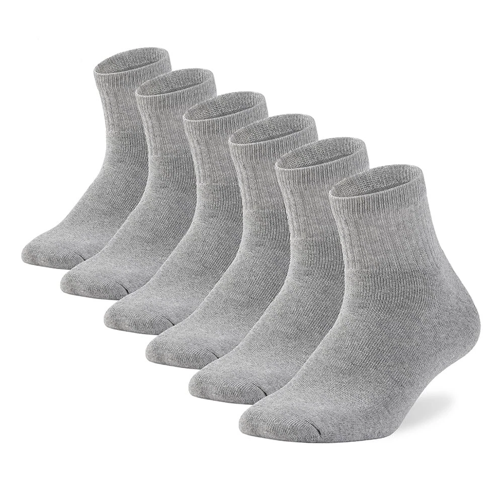 Womens Ankle Socks Full Cushioned Cotton Socks 6 Pairs Anti-blister Quarter A...