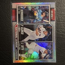 2026 Topps Baseball NL RBI Leaders Schwarber/Alonso/Soto Rainbow Foil #84