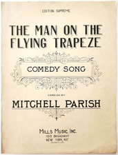 1934 The Man On The Flying Trapeze Sheet Music Mitchell Parish Mills Music