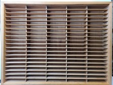 Vintage Napa Valley Box Company Wood 100 Cassette Tape Wall Storage Holder Rack