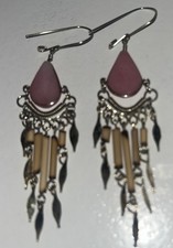 Set of 3  Alpaca Silver Gypsy Dangle Earrings