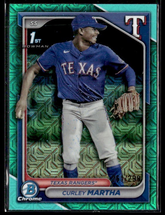 L38,972 - 2024 Bowman Chrome Mega Box Prospects Aqua #BCP168 Curley Martha /299