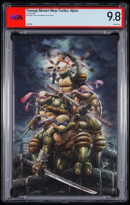 IDW TEENAGE MUTANT NINJA TURTLES: ALPHA BLACK SABER COMIC VIRGIN VARIANT PSA 9.8