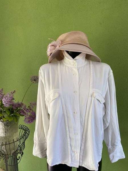 Women Jil Sander Shirt White Viscose 40 / L / 48