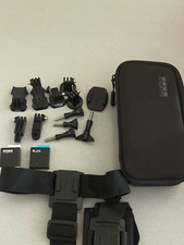 GoPro Black Accessory Kit Bundle w/ Hard Zip Case, Mounts, Straps, 2 Batteries