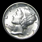 1943-S Mercury Dime Silver ---- Gem BU FB Stunning Coin ---- #PP640