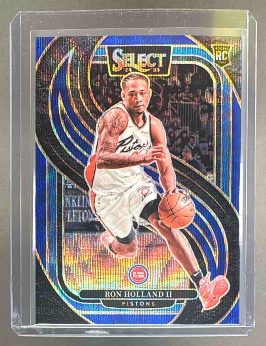 Ron Holland II 2024 Panini Select #198 Blue Wave Prizm Premier Rookie RC /75