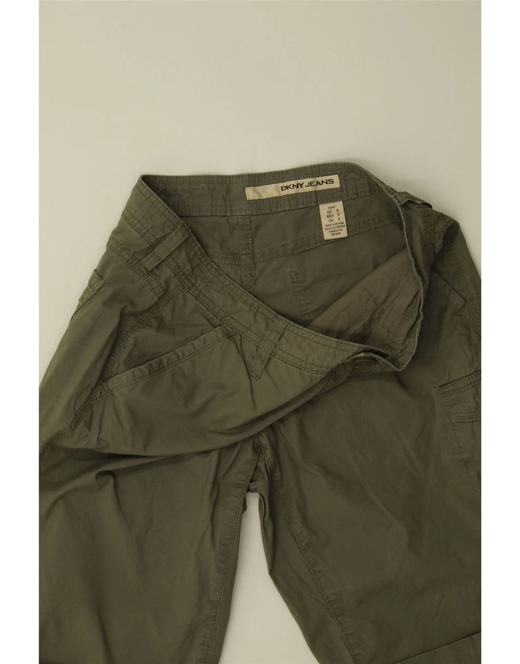 Pantalones Cortos Carga DKNY Mujer US 6 Medianos W30 Algodón Caqui AG05 Foto 3 de 3