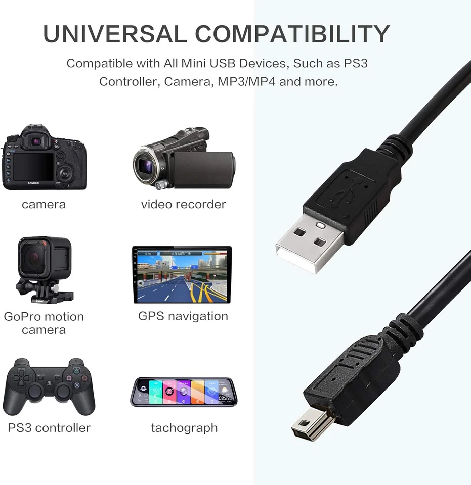 USB2-A-MB-25ST, Premium 25Ft USB 2.0 a to Mini B 5 Pin USB Cable - Image 2 of 4