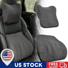 Memory Foam Car Auto Seat Headrest Lumbar Support Pillow Pain Relief Cushion