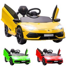 Image of HOMCOM Lamborghini Aventador Licensed 12V Kids Electric Ride On Car