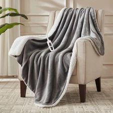 Heated Blanket Throw Size, Soft and Cozy Electric Heating Blanket for Bed, Au...