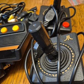 Atari Flashback Black Portable Video Game Home Console With Controllers & wires 