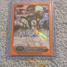 Topps 2023 Composite Mike Quick Eagles Topps Chrome Auto Orange #TCA-MQ 06/25