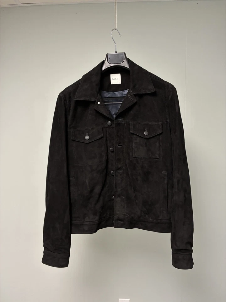 $1995 Brand New Paul Smith Suede Trucker Jacket Size Small - Image 3 of 4