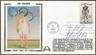 John Elway Signed Jim Thorpe USPS FDI FDC Gateway Stamp Cachet Denver Broncos