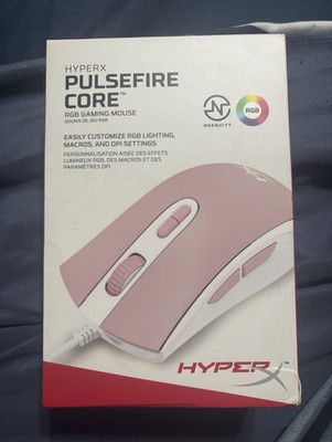 HyperX Pulsefire Core RGB Wired Gaming Mouse 6200 DPI 7-Button Pink/White