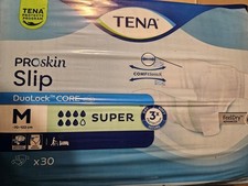 NEW TENA SLIP 'PROskin' SUPER MEDIUM 30X3=90 NAPPIES/PADS IDEAL FOR CHILD ADULT 