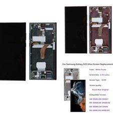 6.78" OLED for Samsung Galaxy S22 Ultra 5G SM-S908U LCD Screen Digitizer frame