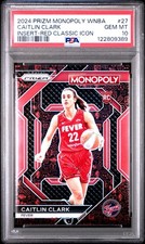 2024 PANINI PRIZM MONOPOLY WNBA #27 CAITLIN CLARK (RC) INSERT-RED CLASSIC ICON