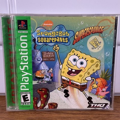 SpongeBob SquarePants SuperSponge (PlayStation 1 PS1) Greatest Hits CIB WORKS
