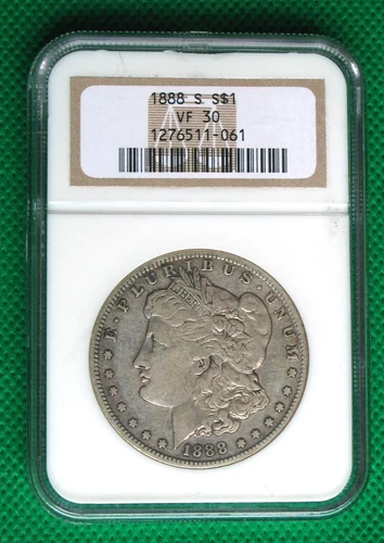 1888-S Morgan Dollar-NGC VF-NGC Very Fine-Rare Key Date-Low Mintage of 657,000