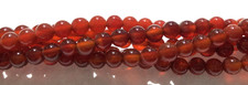 Natural Stone Beads Carnelian 6mm  ONE 16" strand 
