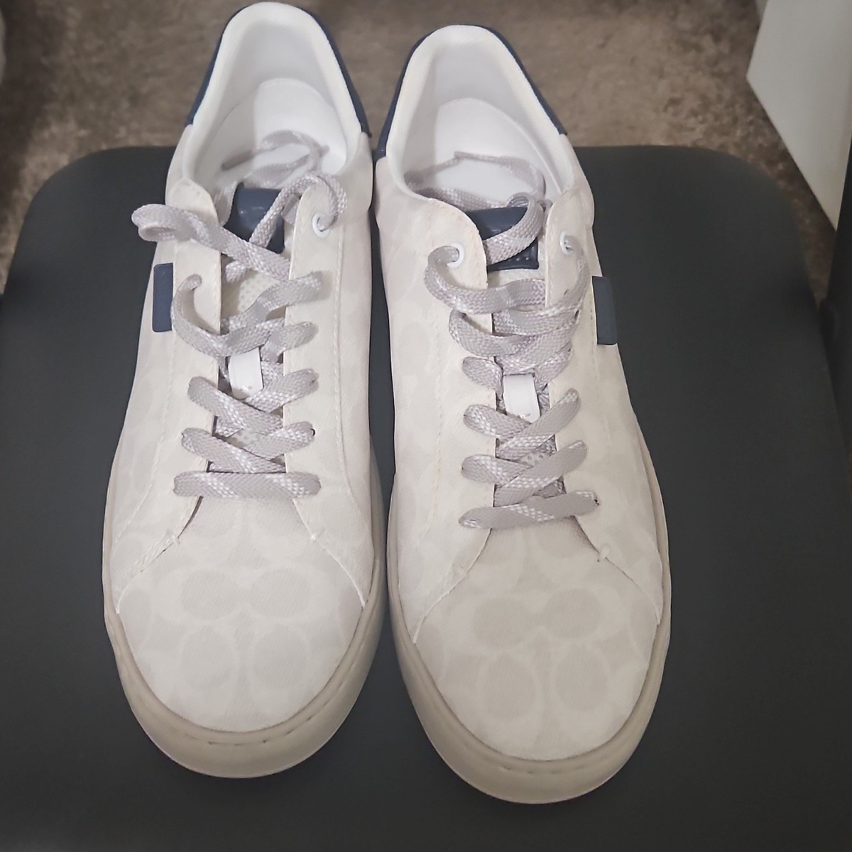 Coach Men’s Blue/Gray Low Top Lace Up Sneakers Casual Athletic Logo COACH High Line Monogrammed Low-Top Sneakers in Blue | Lyst main image 3