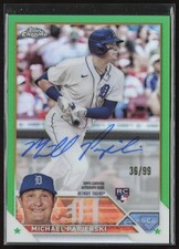 2023 Topps Chrome Michael Papierski Rookie Auto Green Refractor /99 #RA-MPA