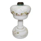 Antique Painted Milk Glass Lamp Base 8" Replacement Part