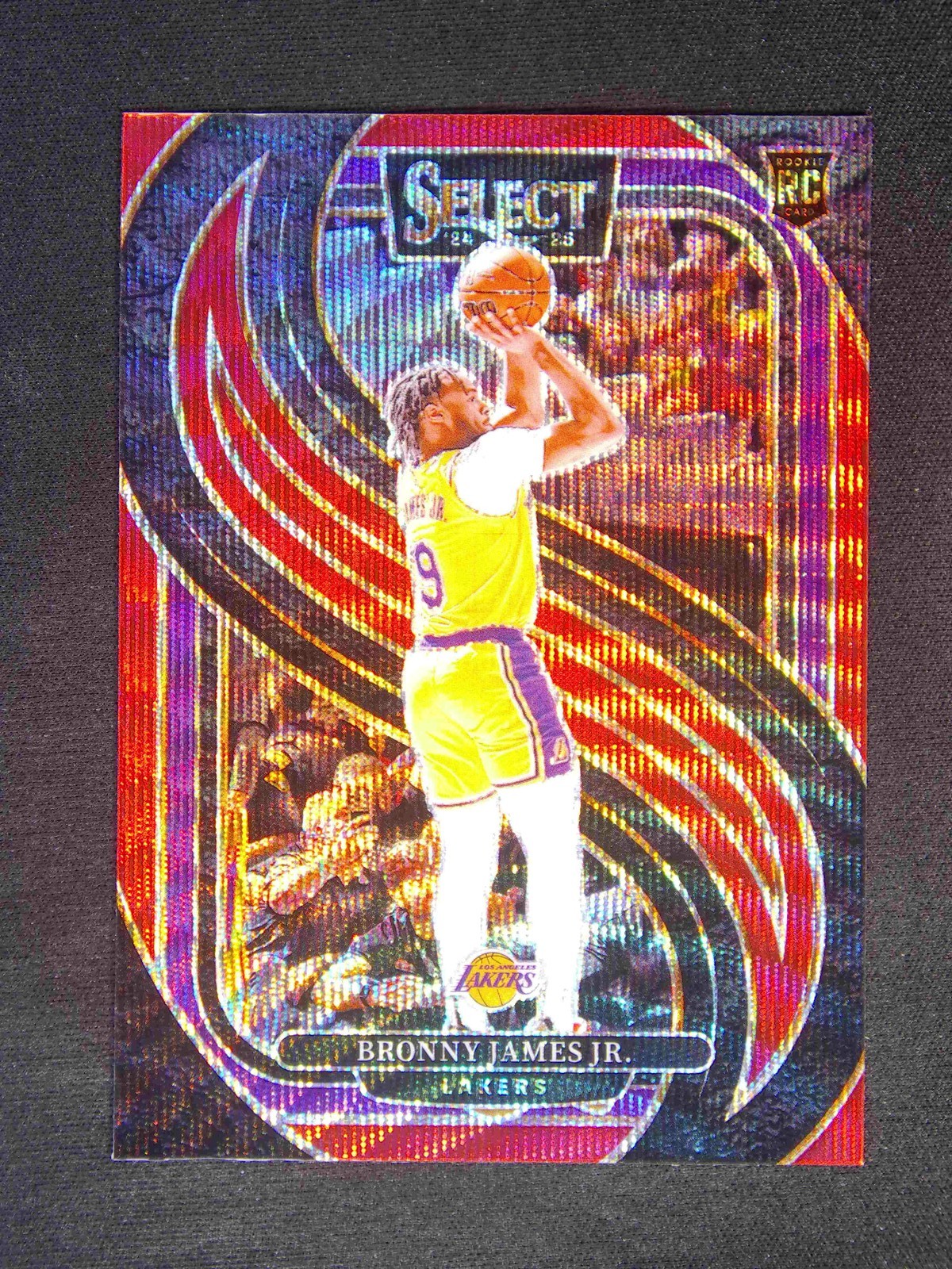 2024-25 Panini Select Bronny James Jr. #179 Premier RC Rookie Red Wave