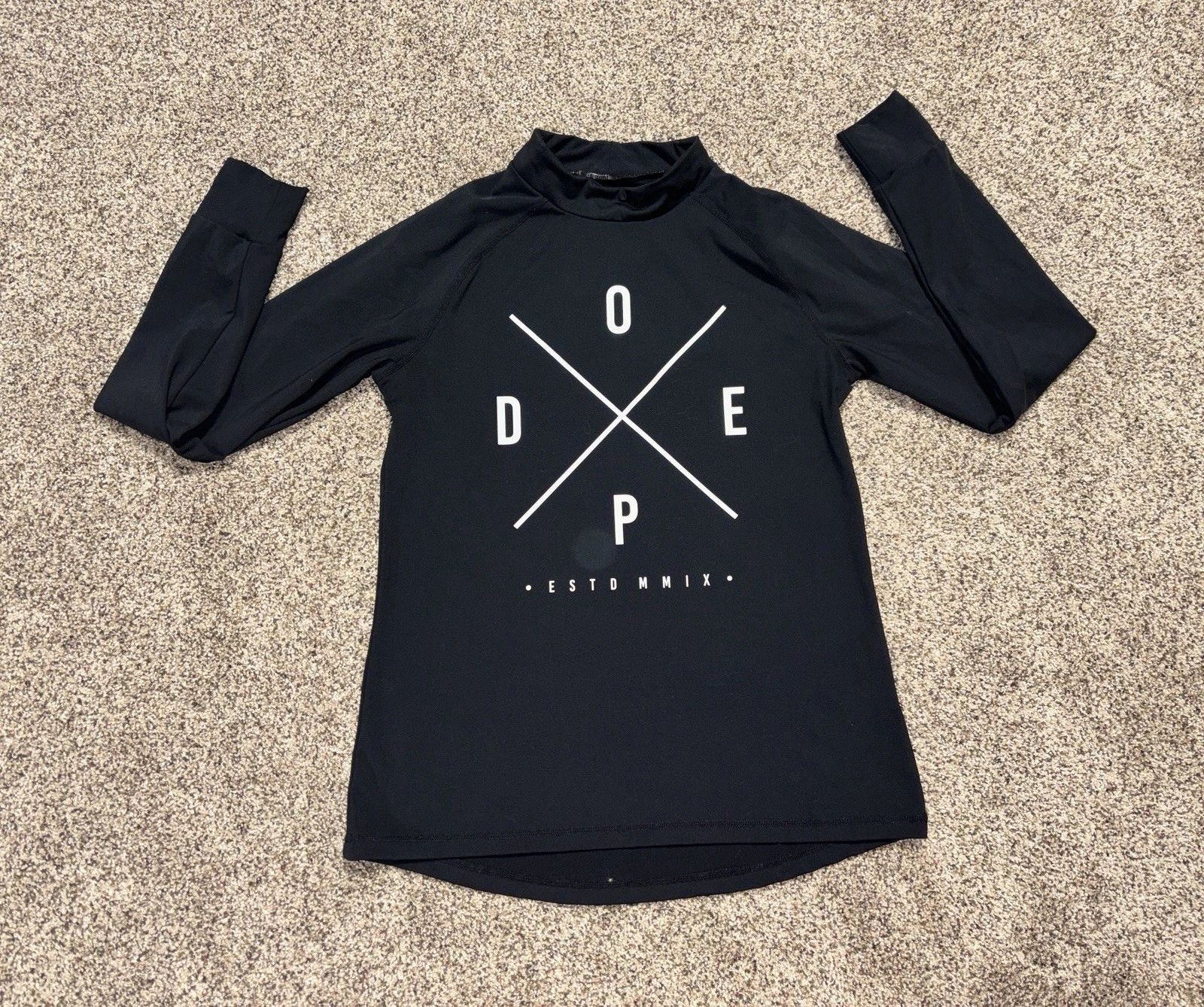 Dope Snow Women’s XS Snuggle Base Layer Black Long Sleeve Mock Turtleneck