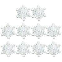 10 StüCk Schneeflocken-AufnäHer BüGeln Sie Auf Weihnachten Gestickte AufnäH5348