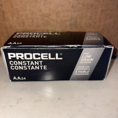Duracell Procell Constant AA 24 Alkaline Batteries Box Open But New Exp 3/2034