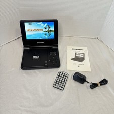 Sylvania Portable DVD Player SDVD7027 Black 7-Inch LCD w/ Charger Manual Works