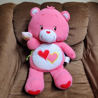 RARE 2002 Care Bear Love A Lot Bear Plush Cuddle Pillow 28'' Jumbo Large Big