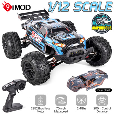 1/12 RC Monster Truck 4WD Brushless With 2 Body Shell Off-Road Tires Sand Tires