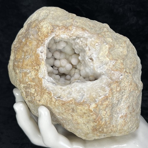 Geode 5-1/2” Quartz Crystal Natural Golden Healer Botryoidal Chalcedony 2 sided - Picture 2 of 10