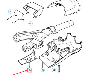 Neu BMW 5 E34 Lenksäulenabdeckung 32311157677 1157677