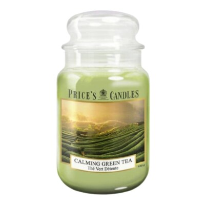 (39,19 EUR/kg) Prices Candles - Duftkerze Calming Green Tea - 630g Bonbonglas