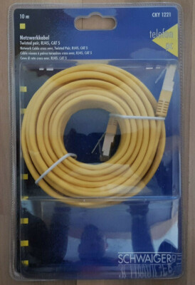 Netzwerkkabel Cat 5 Twisted Pair RJ45 -  10m Schwaiger NEU OVP