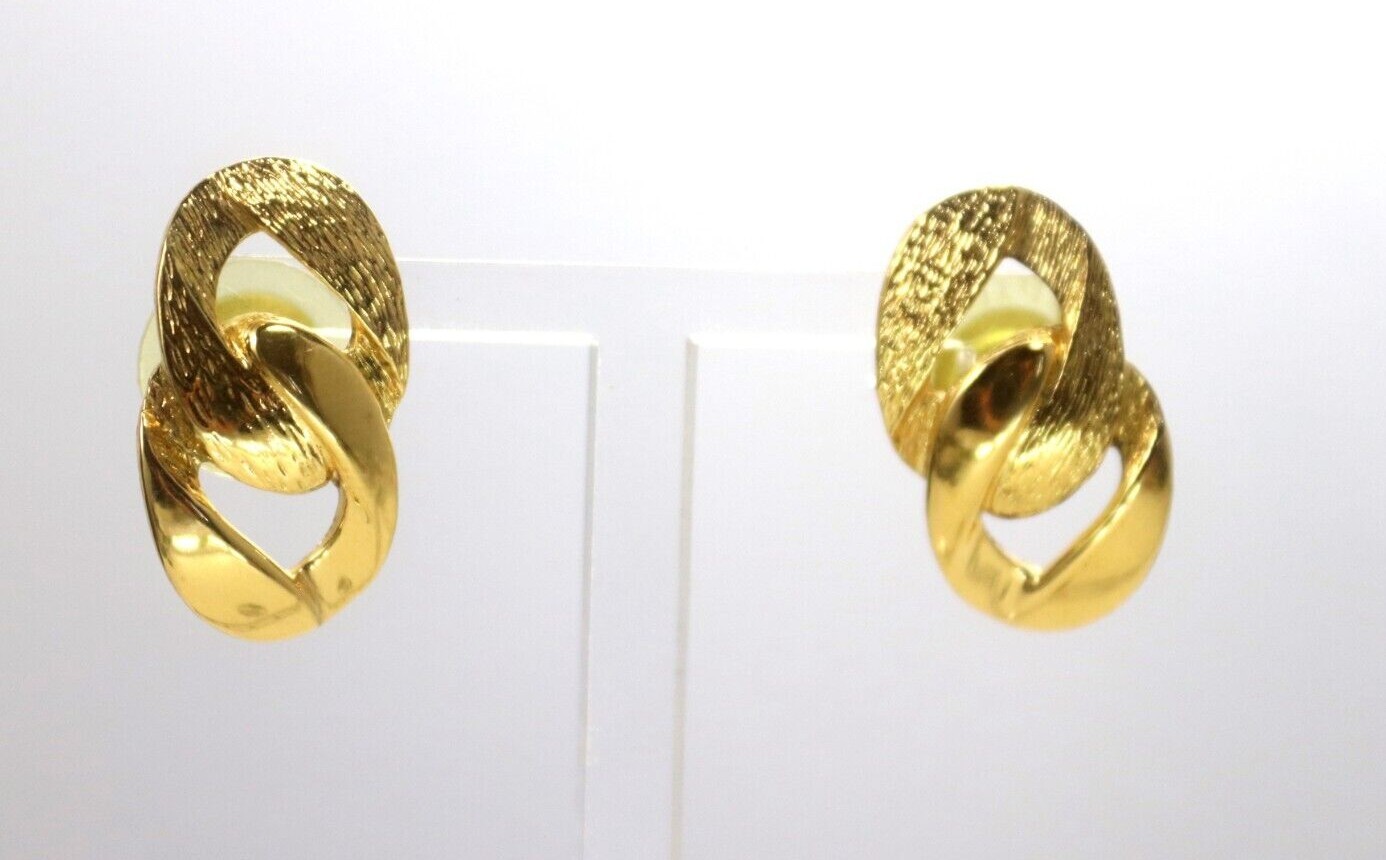 Vintage Napier Double Link Interlocking Gold Tone… - image 1