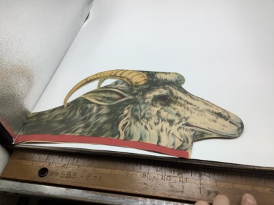 early Made in USA paper mask - GOAT, some tearing as shown, undated EARLY