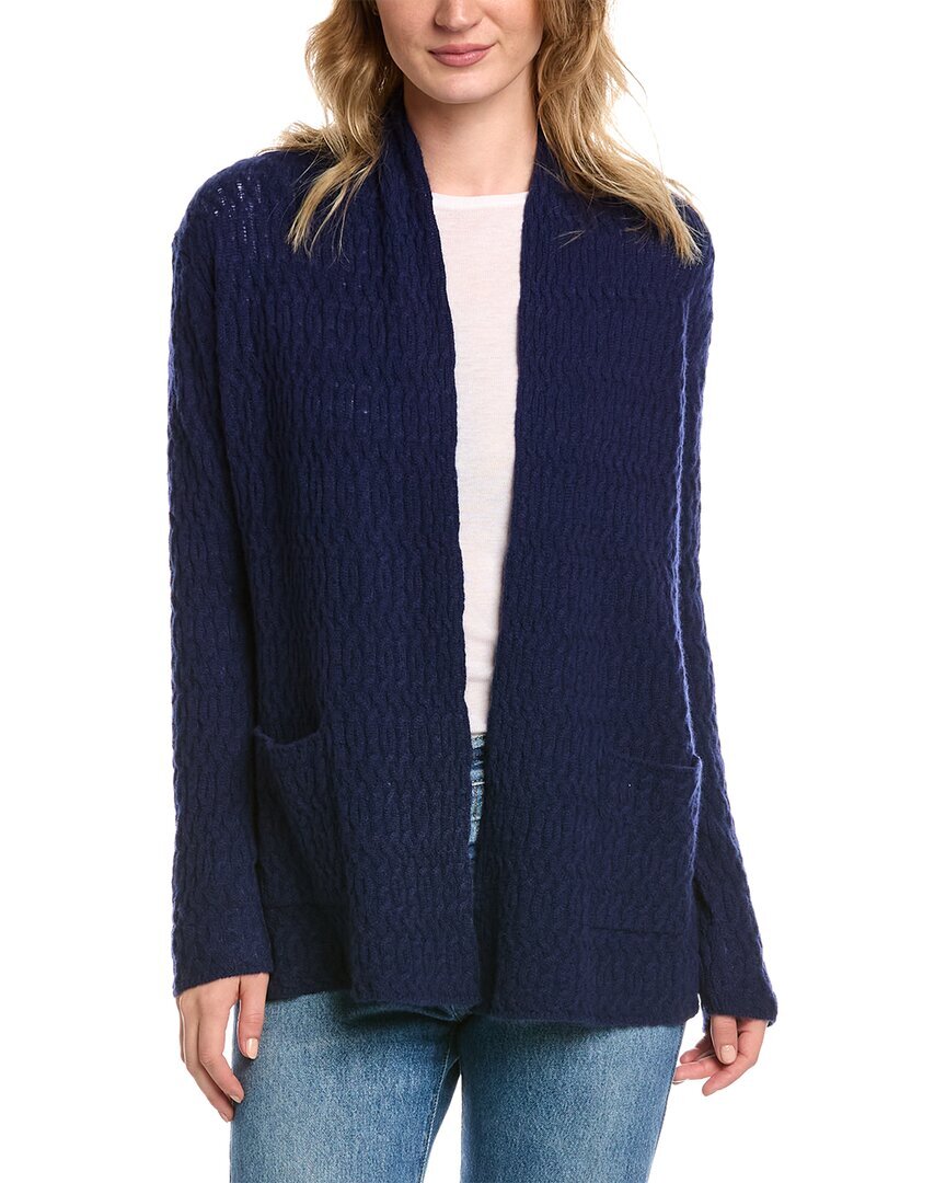 Alashan Cashmere Breezy Fish Net Cable Кашемировый пыльник женский синий S
