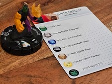 MZ02 Heroclix Galactic Guardians set Super-Skrull 034 Rare figure w/card