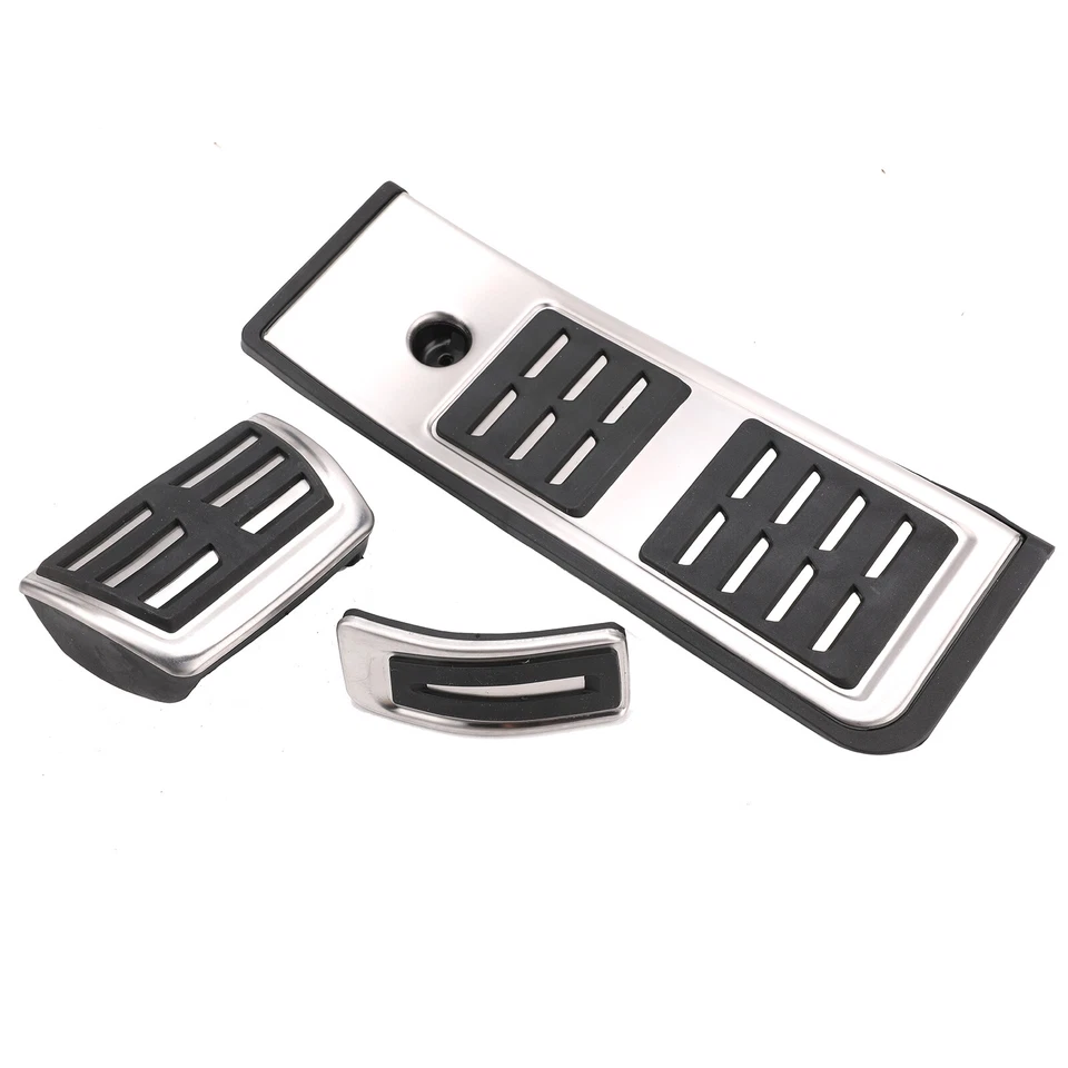 Silber Pedalkappen Fußstütze Automatik Sportpedale Für Audi A4 B9 A5 8W Q5 FY  - Bild 3 von 4