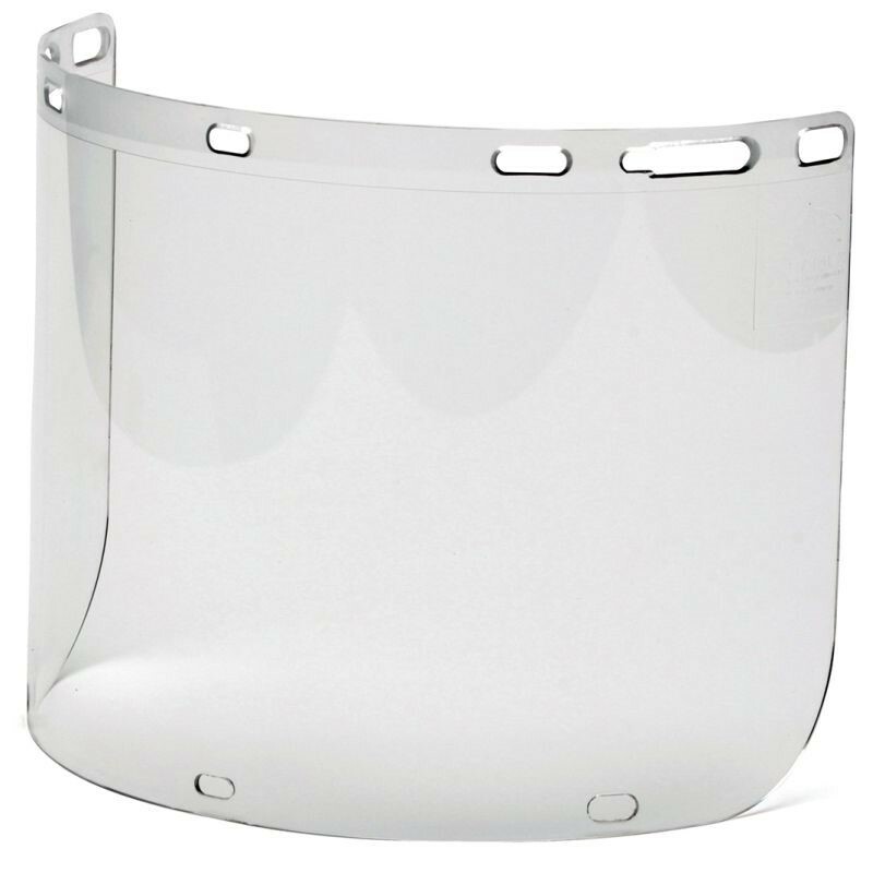 Pyramex Aluminum Full Brim Hard Hat Face Shield Bracket and Clear Lens