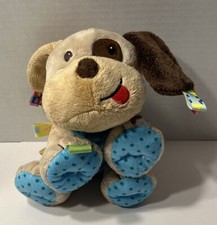 Taggies Tag N Play Pal Soft Plush Puppy Dog Beige Brown Spotted Mary Meyer Baby