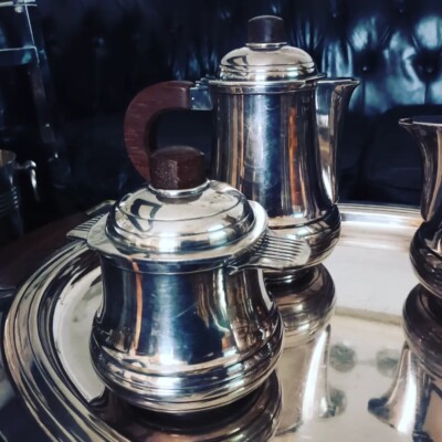 Service à Café En Métal Argenté Signé Bouillet Et Bourdelle - Occasion